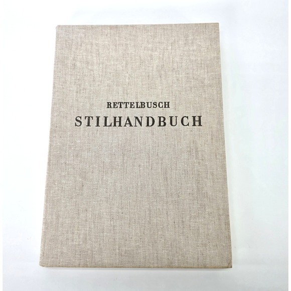 1979 Ernst Rettelbusch Stilhandbuch German Hardcover Art Book Julius Hoffmann